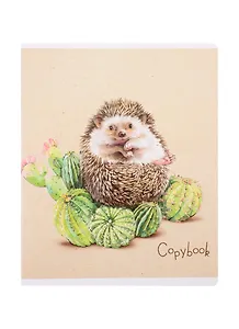 Тетрадь в клетку Феникс+, "Ежики", 48 листов, в ассортименте