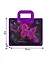Папка для тетрадей А4 "Jeans Butterfly" 33,5*26, молния, ручки, расширение, пластик+текстиль — 249490 — 2