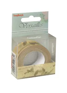 Бумажная клейкая лента с принтом Персиковые розы (SCB490025) (15мм х 8м) (упаковка)