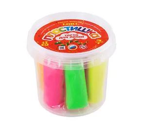 Тесто для лепки Пластишка, 7 цветов, LORI