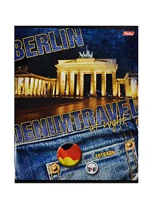 Тетрадь 48л лин. "Denim Travel" офсет, ассорти, Hatber
