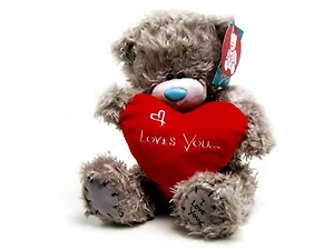 Мягкая игрушка Медведь с сердцем в руках (23cм) (POL0953-D)