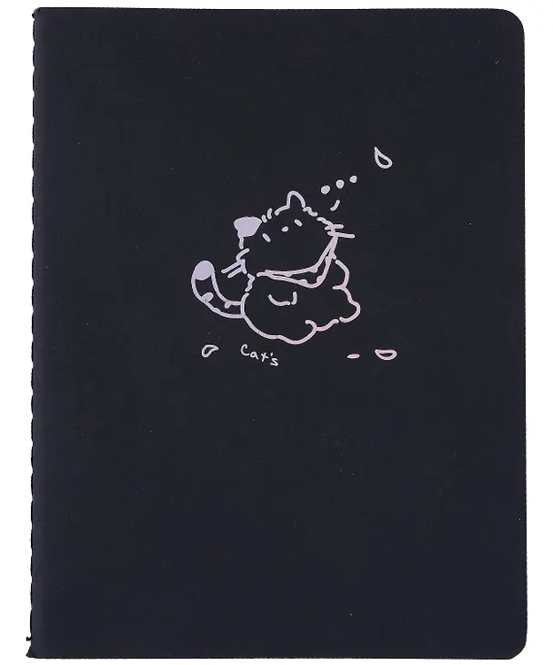 Записная книжка «Cat» А6, 28 листов, нелинованная, черный внутренний блок, сшивка, в ассортименте 3039628 — 3