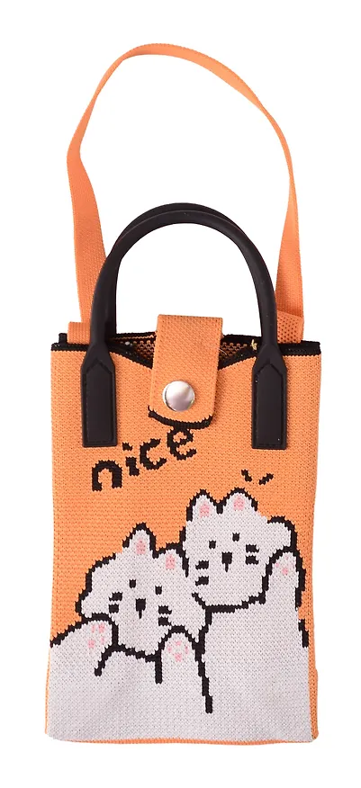 Сумочка вязаная с застежкой Котики Nice, Bookvalno 3062984 — 2