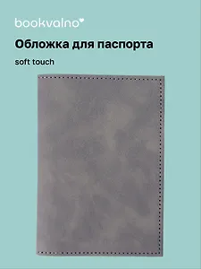 Обложка для паспорта (серая) (софт тач) (12-BLUEDOT-202510-A1-014)