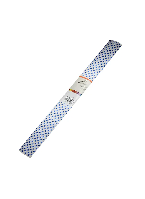 Бумага гофрированная "Точки синие на белом" 50*250 WEROLA 241184 — 1