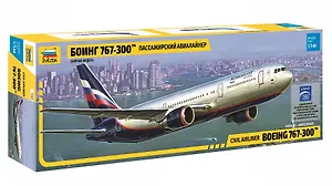 Сборная модель "Пассажирский авиалайнер Боинг 767-300тм" (1:144)