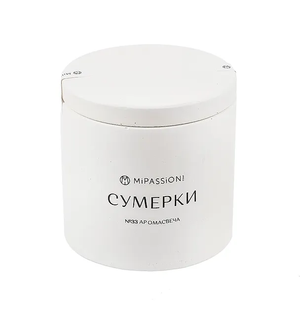 Свеча ароматическая в стакане с крышкой Сумерки (гипс) (150мл) (9,5см) 3067473 — 2