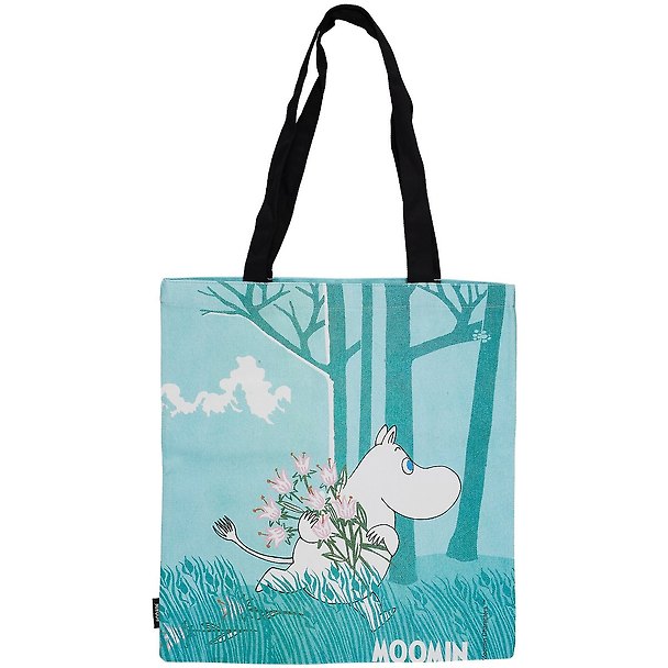 Сумка-шоппер MOOMIN Муми-тролль с букетом цветная, текстиль 2867827 — 1