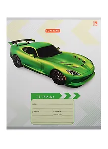 Тетрадь в клетку Unnika, "Яркий стиль (авто)", 18 листов, в ассортименте