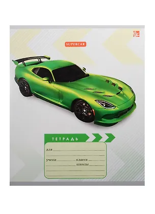 Тетрадь в клетку Unnika, "Яркий стиль (авто)", 18 листов, в ассортименте 239538