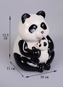 Копилка керамика Панда с детенышем (13,5 см) (543351)