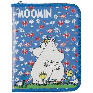 Папка для тетрадей А5 "Муми-тролли" 23*17,5*2,5, пластик, молния с трех сторон