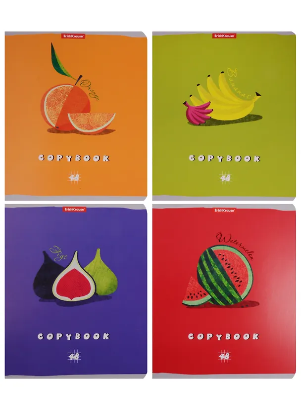 Тетрадь в клетку Erich Krause, Textile Fruits, 48 листов, в ассортименте 246927 — 4