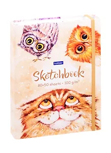 Скетчбук А5 80+50л "Верь в себя!" 100г/м2, тв. обложка, закр. евроспираль, на резинке