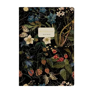 Записная книжка А6 32л лин. "FLORA.ЛЕСНЫЕ ЯГОДЫ" мат.лам.soft-touch, фольга, скрепка, Bruno Visconti 3175926