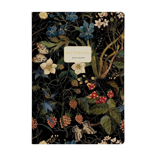 Записная книжка А6 32л лин. "FLORA.ЛЕСНЫЕ ЯГОДЫ" мат.лам.soft-touch, фольга, скрепка, Bruno Visconti 3175926 — 1