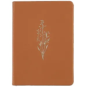 Ежедневник недат. 2022г. А6+ 96л 120*170 "Sprig" коричневый, иск.кожа, интегр.переплет, тисн.фольгой, ляссе