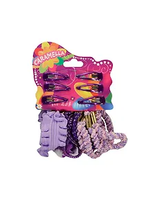 Набор аксессуаров д/волос (18842) (14 резинок+6 заколок) (фиолет.) (Caramella) (упаковка)