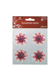 Бумажные цветы для ручн. творч. Любовь (L1813) (4шт) (Рукоделие) (упаковка)