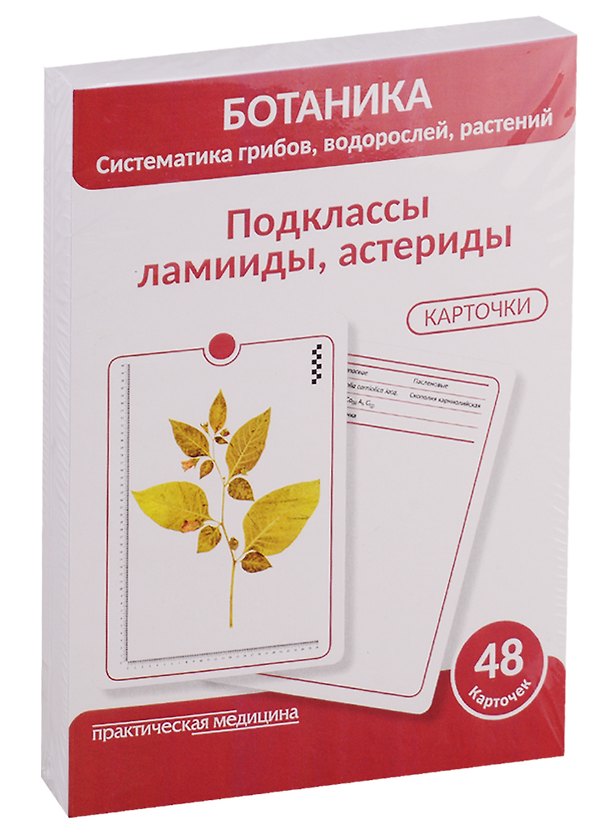 Книга Ботаника. Систематика грибов, водорослей, растений. Подклассы ламииды, астериды. 48 карточек (Александр Луферов) — 1
