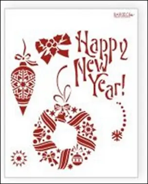 Трафарет пластиковый многоразовый Венок (20х25) (НГ014) 2288629