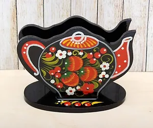 Сувенир, Салфетница Чайник Хохломская роспись Т-9476