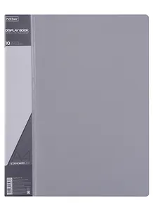 Папка 10ф А4 "STANDARD" пластик 0,6мм, серая