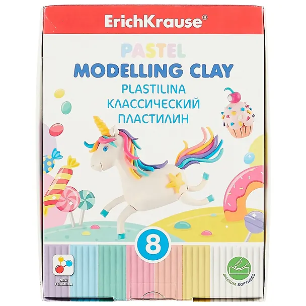 Пластилин «Pastel», 6 цветов, 144 г, Erich Krause 253456 — 1