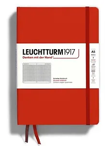 Книга для записей A5 125л кл. "Medium" тв.обложка, цвет Рыжий лис, Leuchtturm1917