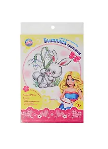 Набор для вышивания крестиком Зайка с цветами (537310) (14х21см) (упаковка)