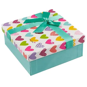 Подарочная коробка «Разноцветные сердечки», 15 х 15 см