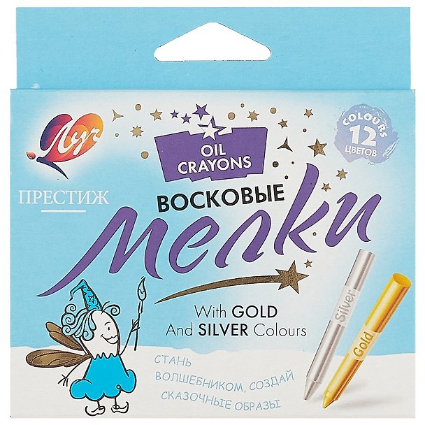 Восковые мелки «Престиж», 12 цветов, Луч 252193 — 1