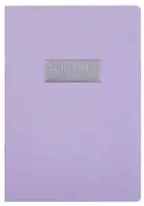 Тетрадь А4 48л кл. "Serenity day" скрепка, мел.картон, выб.лак, печ.пантон, ламинация soft touch, тиснение фольгой
