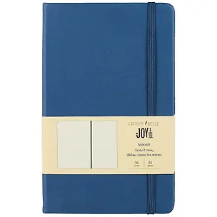 Книга для записей А5 96л тчк. "JOY BOOK. Синий океан" 7БЦ, иск.кожа, тонир.офсет, скругл.углы, ляссе 260157