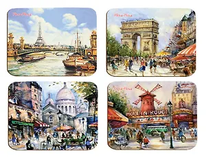 Набор подставок сервировочных Париж Париж (PLM-04-Paris) (4 шт) (21,5х29) (пробка) GiftLand