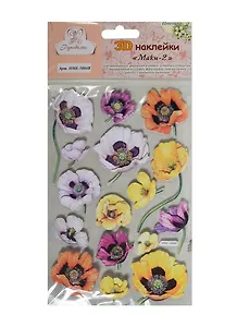 Бум. стикеры с кл. осн. на картон. подлож. 3D Накл. Маки-2 (HME-5004B) (Рукоделие) (упаковка)