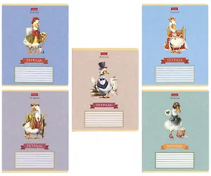 Тетрадь в линейку Hatber, Gussi, 18 листов, в ассортименте