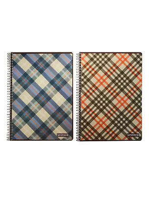 Тетрадь А4 96л кл. "McCloud" гребень, сплошн.УФ-лак, ассорти, Премьера 232151