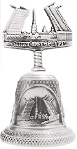 Колокольчик с фигуркой  "Мосты" цвет хром матовый