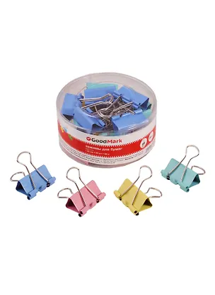 Зажимы для бумаг цветные, 32 мм, 24 штуки 236138