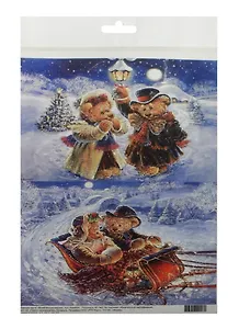 Декупажная карта Влюбленные мишки (A4) (Karal024)