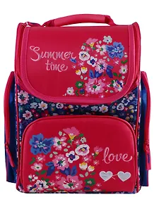Ранец школьный "Summer time" жёстк.каркас, 38*34*21, влагонепрониц.полиэстер, вентил.эргоном.спинка, уплотн.лямки, светоотраж.элементы, карман-органайзер