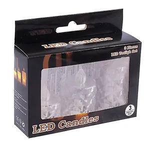 Набор LED-свечей (3шт) (пластик) (14х19см) (12-07516-202406-5)