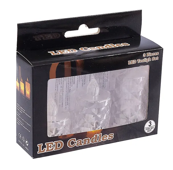 Набор LED-свечей (3 штуки) (пластик) (14х19 см) 3046071 — 1