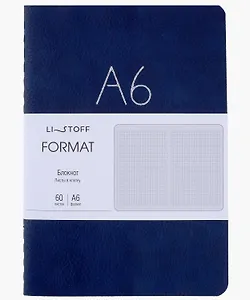 Записная книжка А6+ 60л кл. "Format. No 3" иск.кожа, интегр.переплет, тиснение фольгой