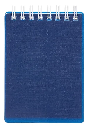 Блокнот А7 80л кл. "CANVAS" синий, пласт.обл, спираль 3038814