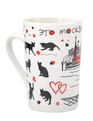 Кружка Московские коты (фарфор) (350мл) (Москва) (065-4-19-CAT) 3135306
