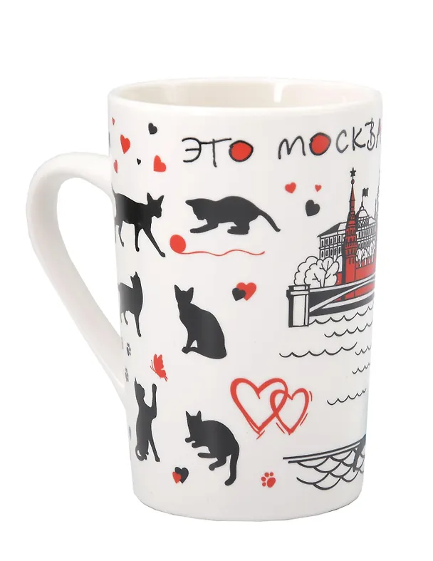Кружка Московские коты (фарфор) (350мл) (Москва) (065-4-19-CAT) 3135306 — 1