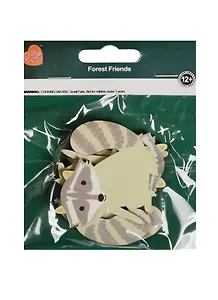 Фигурки для скрапбукинга на подложке в пакете, 4 шт, енот (11-24942-J1)